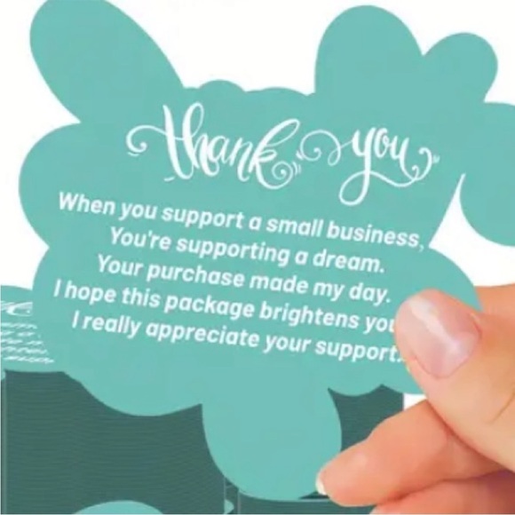 25 Blue Thank You Splat Cards - Picture 2 of 7